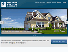Tablet Screenshot of meridianbuildersnc.com